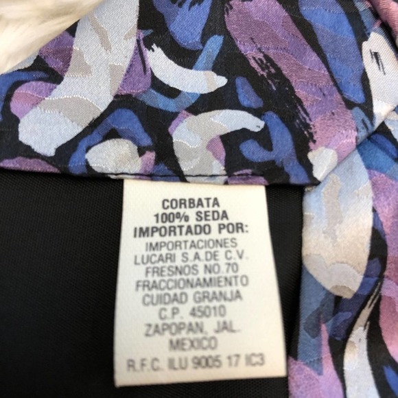 Fondini Mens Tie Fine Imported Silk Abstract NeckTie - Picture 4 of 5